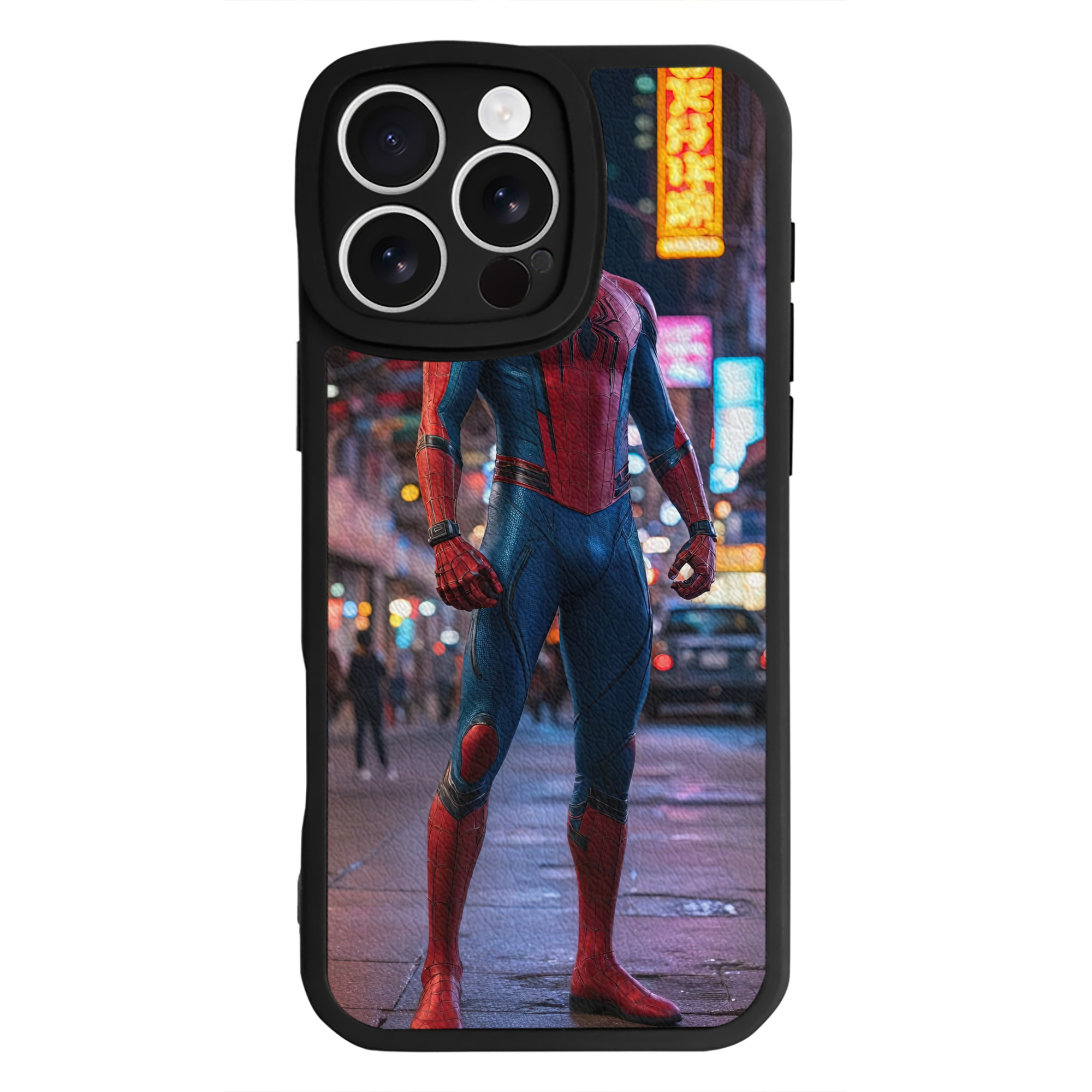 Spider Man スパイダーマン 【iPhone 16シリーズ対応】シリコンスマホケース（レザー調） 材質：シリコン